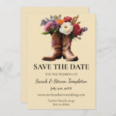 ウエスタンカウボーイブーツエレガントフローラカントリーファーム セーブザデート (正面/裏面)