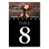 ウエスタンカウボーイブーツエレガントフローラメイスンジャー テーブルナンバー (裏面)