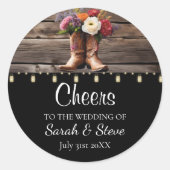 ウエスタンカウボーイブーツエレガントフローラメイスンジャー ラウンドシール (正面)