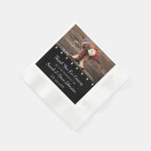 ウエスタンカウボーイブーツエレガントフローラメイスンジャー 縁ありカクテルナプキン (角)