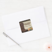 ウエスタンカウボーイブーツサンフラワー結婚式の引き出物 スクエアシール (封筒)