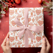 ウエスタンカウボーイブーツハウディ女性のカーボーイピンクバレンタイン ラッピングペーパー