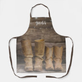 ウエスタンカウボーイブーツバ素朴ーンモノグラム エプロン (正面)