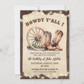 ウエスタンカウボーイブーツホームダウンハウディオール 招待状 (正面)