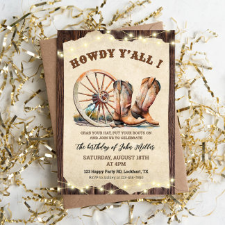 ウエスタンカウボーイブーツホームダウンハウディオール 招待状