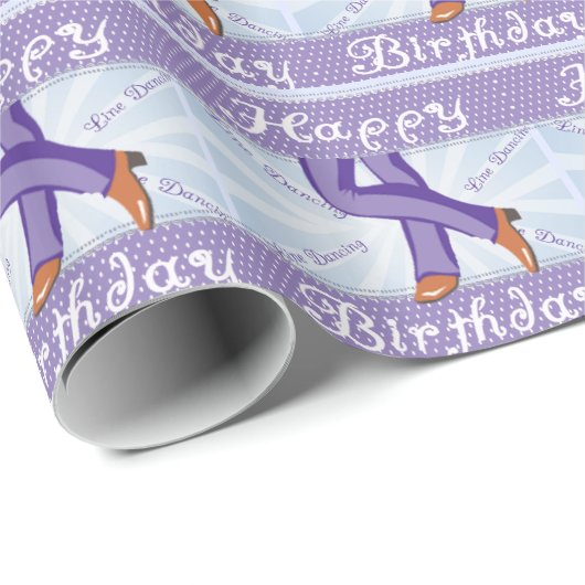 ウエスタンカウボーイブーツラインダンサーハッピーバースデー ラッピングペーパー (ロールコーナー)