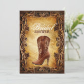 ウエスタンカウボーイブーツヴィンテージブライダルシャワー 招待状 (スタンド正面)