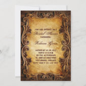 ウエスタンカウボーイブーツヴィンテージブライダルシャワー 招待状 (裏面)