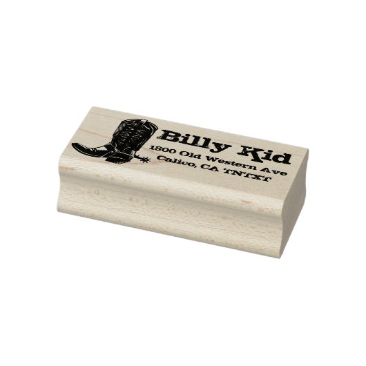 ウエスタンカウボーイブーツ差出人住所 ラバースタンプ (スタンプ)