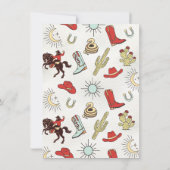 ウエスタンカウボーイロデオハンドドロード誕生日 招待状 (裏面)