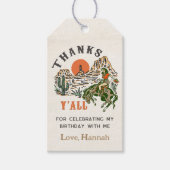 ウエスタンカウボーイロデオ誕生日ギフトラベル ギフトタグ (正面)