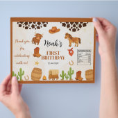 ウエスタンカウボーイロデオ誕生日チップバッグラッパー チラシ (手)