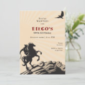 ウエスタンカウボーイヴァケロワイルドウェスト大人誕生日 招待状 (スタンド正面)