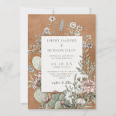 ウエスタンカウボーイヴィンテージサウスウェストフローラズ 招待状 (正面)