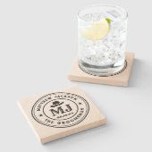 ウエスタンカウボーイヴィンテージモノグラムグロモンズ花婿介添人 ストーンコースター (横)