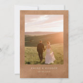 ウエスタンカウボーイヴィンテージランチバ結婚ンズフォト 招待状 (裏面)