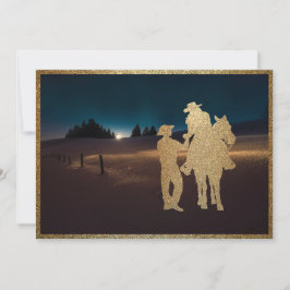 ウエスタンカウボーイ女性のカーボーイウェディングアクト婚約 招待状