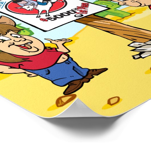 ウエスタンカウボーイ女性のカーボーイキッドマットンブスティン ポスター (角)