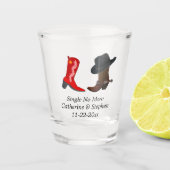 ウエスタンカウボーイ女性のカーボーイブーツカントリーウエディングイベント ショットグラス (正面)