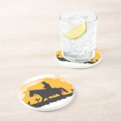 ウエスタンカウボーイ女性のカーボーイホースバーンロデオコースター コースター (側面)