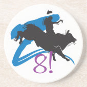 ウエスタンカウボーイ女性のカーボーイホースバーンロデオコースター コースター (正面)