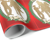 ウエスタンカウボーイ女性のカーボーイホースホリデーギフトラップ ラッピングペーパー (ロールコーナー)