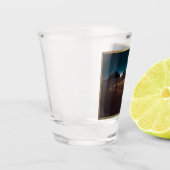 ウエスタンカウボーイ女性のカーボーイホースムーンライト ショットグラス (左)