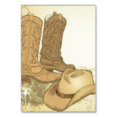 ウエスタンカウボーイ女性のカーボーイ結婚ズ テーブルナンバー (裏面)