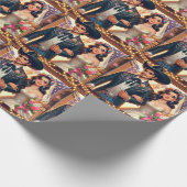 ウエスタンカウボーイ女性のカーボーイ結婚ズ ラッピングペーパー (角)