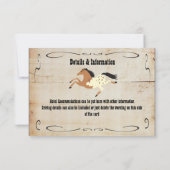 ウエスタンカウボーイ披露宴情報詳細カード 招待状 (裏面)