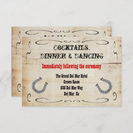 ウエスタンカウボーイ披露宴情報詳細カード 招待状