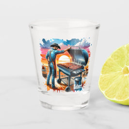 ウエスタンカウボーイ料理オンBBQピットカスタム ショットグラス