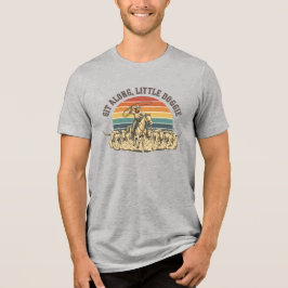 ウエスタンカウボーイ牧場牛集めTシャツ、ヴィンテージ トライブレンドTシャツ