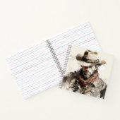 ウエスタンカウボーイ絵を描ポートレートの歴史馬 ノートブック (内部)