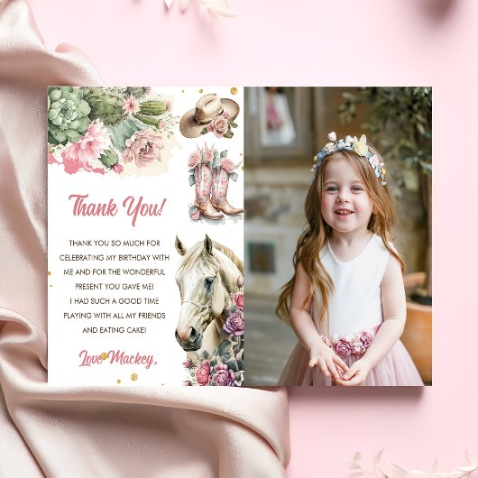 ウエスタンカウボーイ誕生日サンキューカード サンキューカード