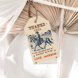 ウエスタンカウボーイ誕生日サンキューユー ギフトタグ