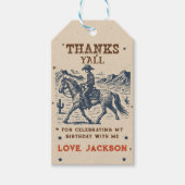 ウエスタンカウボーイ誕生日サンキューユー ギフトタグ (正面)