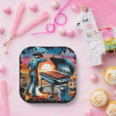 ウエスタンカウボーイBBQピットと調理師 ペーパープレート (パーティー)