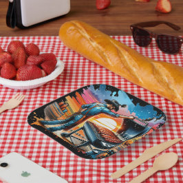 ウエスタンカウボーイBBQピットと調理師 ペーパープレート