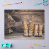 ウエスタンカウボーブーツデクページティッシュペーパー 薄葉紙 (クラフト)