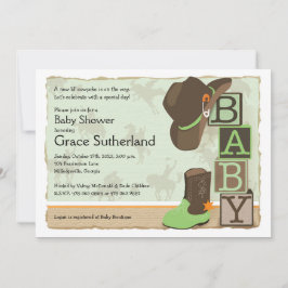 ウエスタンカウポケベビーシャワー招待状 招待状