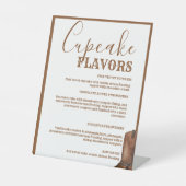 ウエスタンカップケ結婚ーキのメニューの看板デザートサイン 台座サイン (正面)