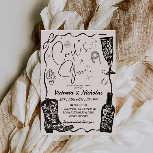 ウエスタンカップルズブライダルシャワー 招待状