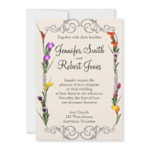 ウエスタンカラリリーポー結婚式招待状