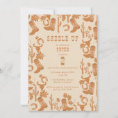 ウエスタンカントリーカウボーイブーツサドルアップ誕生日 招待状 (正面)