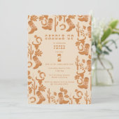 ウエスタンカントリーカウボーイブーツサドルアップ誕生日 招待状 (スタンド正面)