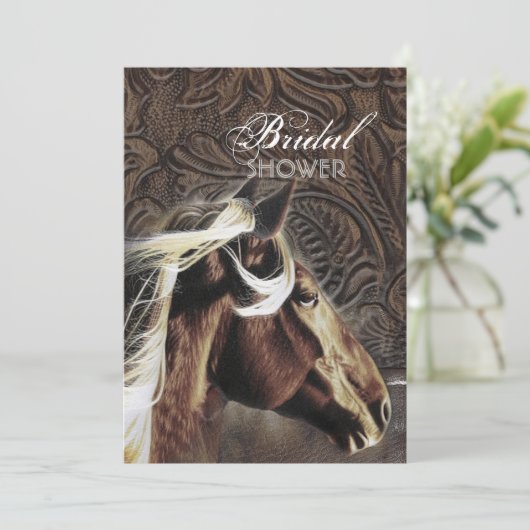 ウエスタンカントリーカウボーイホースブライダルシャワー 招待状 (スタンド正面)