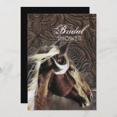 ウエスタンカントリーカウボーイホースブライダルシャワー 招待状 (正面/裏面)