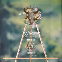 ウエスタンカントリーカウボーイボホカウウスカル結婚ズ アクリルサイン