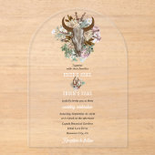 ウエスタンカントリーカウボーイボホカウウスカル結婚ズ アクリル招待状 (正面)